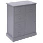 vidaXL Aparador con 10 cajones madera gris 113x30x79 cm vidaXL Aparador con 10 cajones madera gris 113x30x79 cm