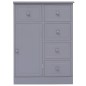 vidaXL Aparador con 10 cajones madera gris 113x30x79 cm vidaXL Aparador con 10 cajones madera gris 113x30x79 cm