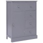vidaXL Aparador con 10 cajones madera gris 113x30x79 cm vidaXL Aparador con 10 cajones madera gris 113x30x79 cm