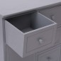 vidaXL Aparador con 10 cajones madera gris 113x30x79 cm vidaXL Aparador con 10 cajones madera gris 113x30x79 cm