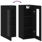 vidaXL Armario de pared negro 34,5x34x90 cm