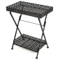 vidaXL Mesa de centro plegable estilo vintage metal 58x35x72 cm negro vidaXL Mesa de centro plegable estilo vintage metal 58x35x72 cm negro