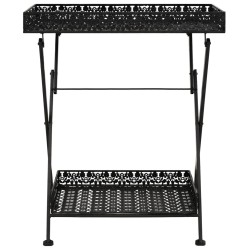 vidaXL Mesa de centro plegable estilo vintage metal 58x35x72 cm negro