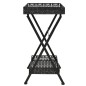 vidaXL Mesa de centro plegable estilo vintage metal 58x35x72 cm negro vidaXL Mesa de centro plegable estilo vintage metal 58x35x72 cm negro