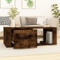 vidaXL Mesa de centro madera contrachapada roble ahumado 100x50,5x35cm vidaXL Mesa de centro madera contrachapada roble ahumado 100x50,5x35cm