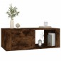 vidaXL Mesa de centro madera contrachapada roble ahumado 100x50,5x35cm vidaXL Mesa de centro madera contrachapada roble ahumado 100x50,5x35cm
