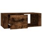 vidaXL Mesa de centro madera contrachapada roble ahumado 100x50,5x35cm vidaXL Mesa de centro madera contrachapada roble ahumado 100x50,5x35cm