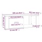 vidaXL Mesa de centro madera contrachapada roble ahumado 100x50,5x35cm vidaXL Mesa de centro madera contrachapada roble ahumado 100x50,5x35cm