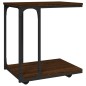 vidaXL Mesa auxiliar con ruedas madera roble marrón 50x35x55,5 cm vidaXL Mesa auxiliar con ruedas madera roble marrón 50x35x55,5 cm