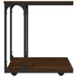 vidaXL Mesa auxiliar con ruedas madera roble marrón 50x35x55,5 cm vidaXL Mesa auxiliar con ruedas madera roble marrón 50x35x55,5 cm