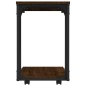 vidaXL Mesa auxiliar con ruedas madera roble marrón 50x35x55,5 cm vidaXL Mesa auxiliar con ruedas madera roble marrón 50x35x55,5 cm
