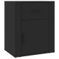 vidaXL Mesita de noche madera contrachapada negro 50x36x60 cm vidaXL Mesita de noche madera contrachapada negro 50x36x60 cm