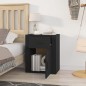 vidaXL Mesita de noche madera contrachapada negro 50x36x60 cm vidaXL Mesita de noche madera contrachapada negro 50x36x60 cm