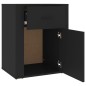 vidaXL Mesita de noche madera contrachapada negro 50x36x60 cm vidaXL Mesita de noche madera contrachapada negro 50x36x60 cm