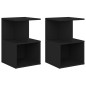 vidaXL Mesitas de noche 2 uds madera contrachapada negro 35x35x55 cm vidaXL Mesitas de noche 2 uds madera contrachapada negro 35x35x55 cm