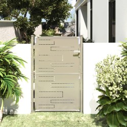 vidaXL Puerta de jardín de acero inoxidable 100x150 cm