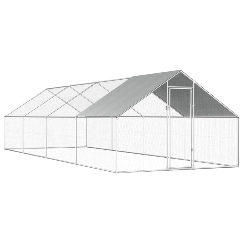 vidaXL Jaula gallinero de exterior de acero galvanizado 2,75x8x1,92 m vidaXL Jaula gallinero de exterior de acero galvanizado 2,75x8x1,92 m
