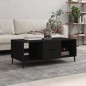 vidaXL Mesa de centro madera contrachapada negro 102x50x40 cm vidaXL Mesa de centro madera contrachapada negro 102x50x40 cm