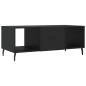 vidaXL Mesa de centro madera contrachapada negro 102x50x40 cm vidaXL Mesa de centro madera contrachapada negro 102x50x40 cm