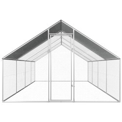 vidaXL Jaula gallinero de exterior de acero galvanizado 2,75x8x1,92 m  