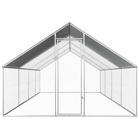 vidaXL Jaula gallinero de exterior de acero galvanizado 2,75x8x1,92 m  