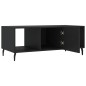 vidaXL Mesa de centro madera contrachapada negro 102x50x40 cm vidaXL Mesa de centro madera contrachapada negro 102x50x40 cm