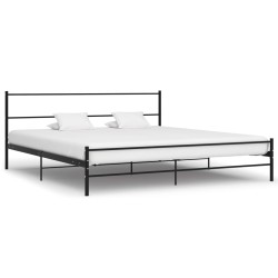 vidaXL Estructura de cama de metal negro 200x200 cm