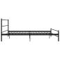 vidaXL Estructura de cama de metal negro 200x200 cm