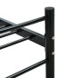 vidaXL Estructura de cama de metal negro 200x200 cm