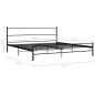 vidaXL Estructura de cama de metal negro 200x200 cm