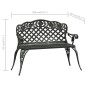 vidaXL Banco de jardín de aluminio fundido verde 108 cm vidaXL Banco de jardín de aluminio fundido verde 108 cm