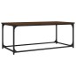 vidaXL Mesa de centro madera y hierro roble marrón 102x50x40 cm vidaXL Mesa de centro madera y hierro roble marrón 102x50x40 cm