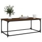 vidaXL Mesa de centro madera y hierro roble marrón 102x50x40 cm vidaXL Mesa de centro madera y hierro roble marrón 102x50x40 cm