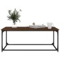vidaXL Mesa de centro madera y hierro roble marrón 102x50x40 cm vidaXL Mesa de centro madera y hierro roble marrón 102x50x40 cm