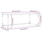vidaXL Mesa de centro madera y hierro roble marrón 102x50x40 cm vidaXL Mesa de centro madera y hierro roble marrón 102x50x40 cm