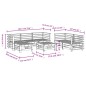 vidaXL Juego de muebles de jardín 7 piezas madera maciza de pino negro vidaXL Juego de muebles de jardín 7 piezas madera maciza de pino negro