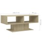 vidaXL Mesa de centro madera contrachapada color roble 103,5x50x44,5cm vidaXL Mesa de centro madera contrachapada color roble 103,5x50x44,5cm