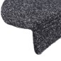 vidaXL Alfombrilla escaleras 15ud tela punzonada gris oscuro 56x17x3cm vidaXL Alfombrilla escaleras 15ud tela punzonada gris oscuro 56x17x3cm
