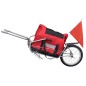 vidaXL Remolque para bicicletas de una rueda con bolsa de almacenaje vidaXL Remolque para bicicletas de una rueda con bolsa de almacenaje