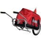 vidaXL Remolque para bicicletas de una rueda con bolsa de almacenaje vidaXL Remolque para bicicletas de una rueda con bolsa de almacenaje