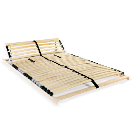 vidaXL Somier de láminas con 28 listones de 7 regiones 140x200 cm