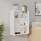 vidaXL Armario de pared colgante blanco brillante 69,5x32,5x90 cm vidaXL Armario de pared colgante blanco brillante 69,5x32,5x90 cm
