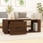 vidaXL Mesa de centro madera contrachapada marrón roble 100x50,5x35 cm vidaXL Mesa de centro madera contrachapada marrón roble 100x50,5x35 cm