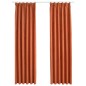 vidaXL Cortinas opacas con ganchos 2 piezas color óxido 140x225 cm vidaXL Cortinas opacas con ganchos 2 piezas color óxido 140x225 cm