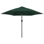 vidaXL Sombrilla voladiza con LED 3 m verde vidaXL Sombrilla voladiza con LED 3 m verde