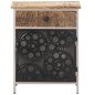 vidaXL Mesita de noche de madera de mango rugosa 40x30x50 cm 
