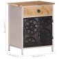 vidaXL Mesita de noche de madera de mango rugosa 40x30x50 cm 