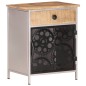 vidaXL Mesita de noche de madera de mango rugosa 40x30x50 cm 
