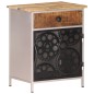 vidaXL Mesita de noche de madera de mango rugosa 40x30x50 cm 