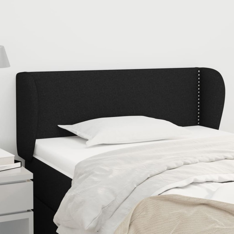 vidaXL Cabecero de tela negro 103x23x78/88 cm vidaXL Cabecero de tela negro 103x23x78/88 cm